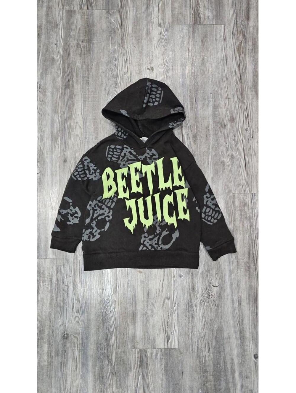 Beetlejuice Kids Hoodie Size 5T Graphic Pullover Sweatshirt